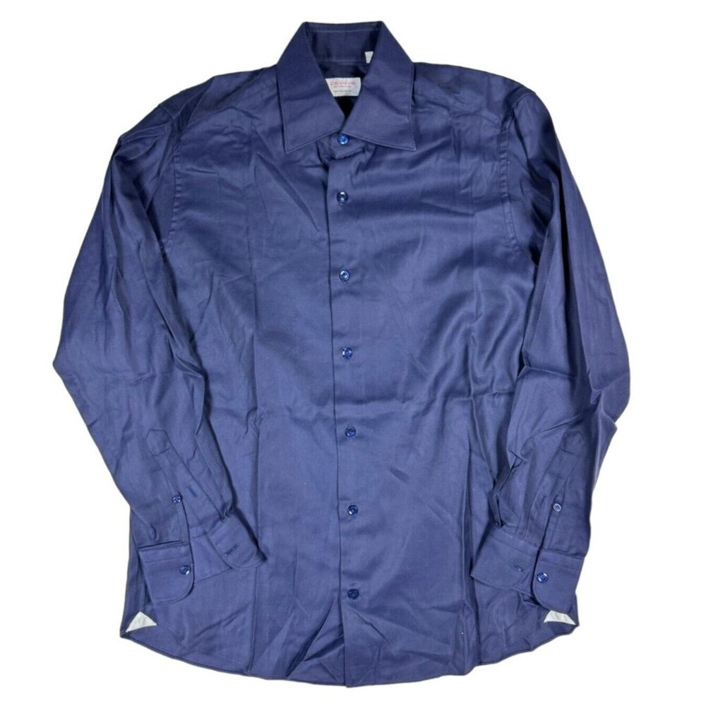 Cordone 1956 Shirt Blue Spread Collar Hand Made Italy Cotton Men's 15.5 M Nice
